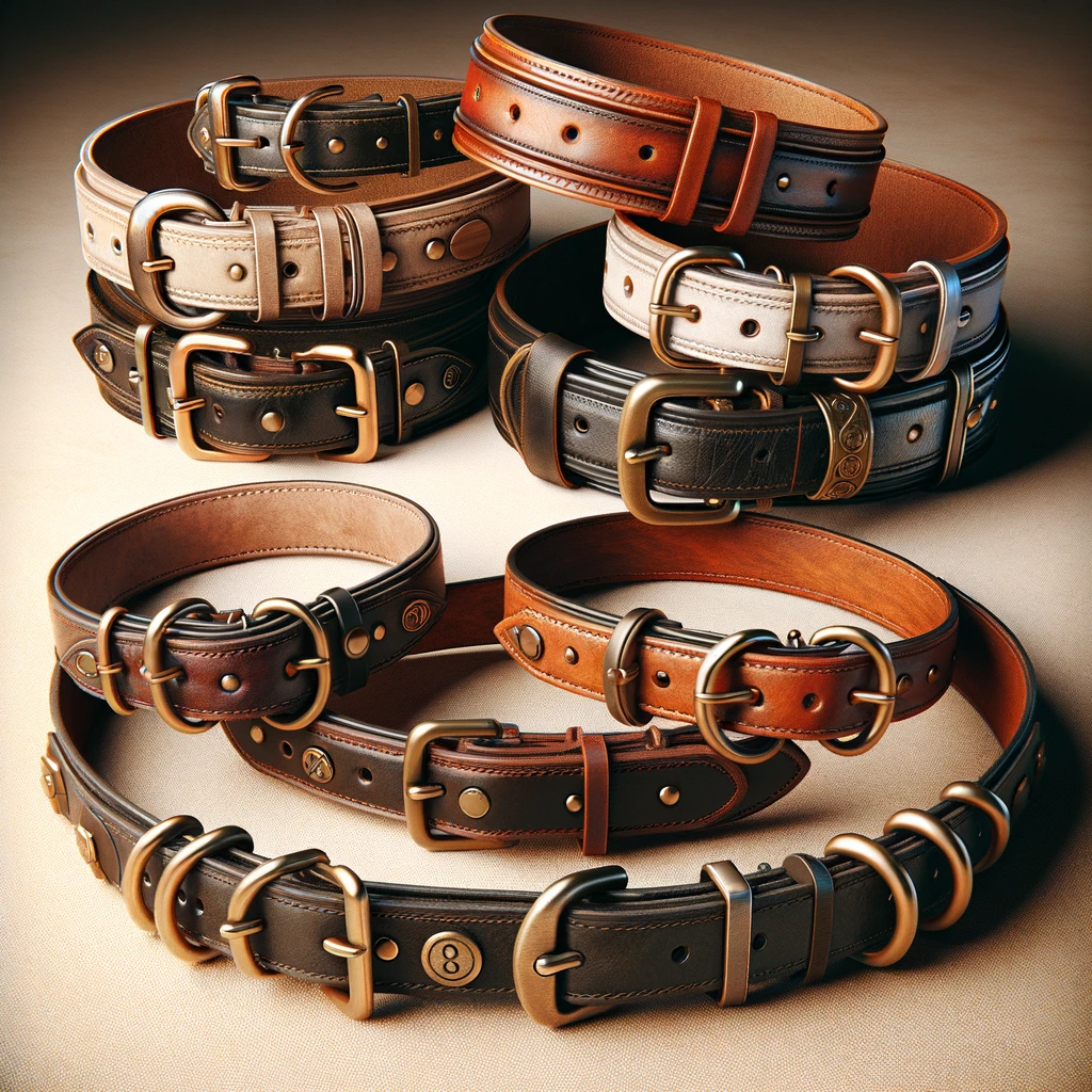 Collection of leather collars